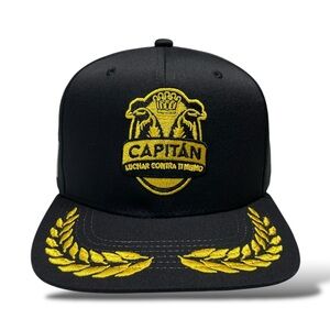 Mexico Flag Capitán Chicano Embroidered Snapback Flat Brim Cap